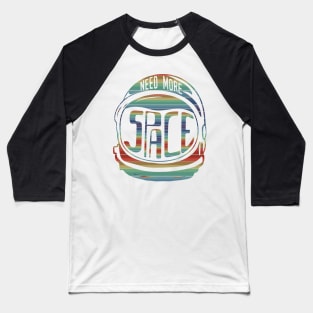 80s Retro Colorful Space Helmet Baseball T-Shirt